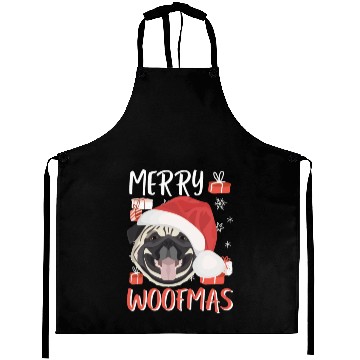Discover Pug Merry Christmas Aprons