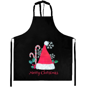 Discover Santa Hat and Candy Canes for Christmas Aprons