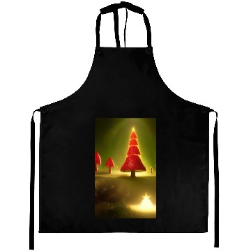 Discover Mushroom Shining Christmas tree Aprons