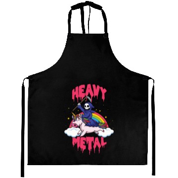 Discover Grim Unicorn Rainbow Metal Music Heavy Rock Aprons