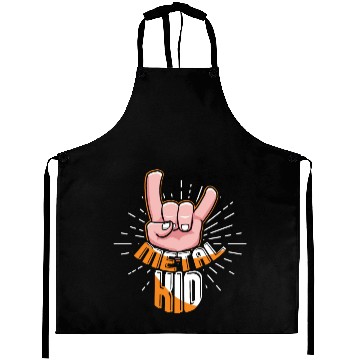 Discover Rock Hand Metal Kid Music Lover Rocker Rock Sign Aprons