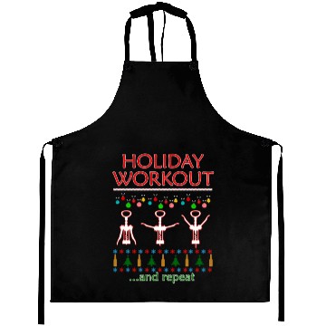 Discover Holiday Workout Drink And Repeat Wine Christmas Aprons