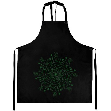 Discover Green rabbit line art Aprons