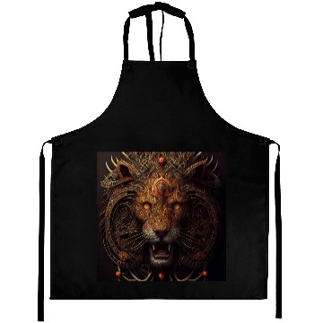 Discover Dark Fantasy Lion Version 4 Aprons