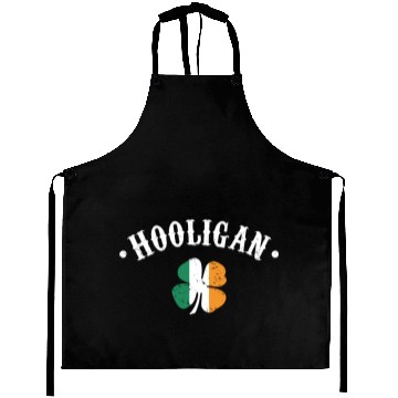 Discover Hooligan St Patricks Day Irish Shamrock Flag Aprons