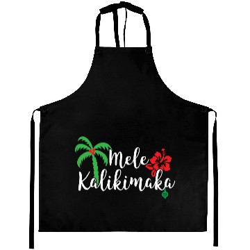 Discover Mele Kalikimaka Hawaiian Merry Christmas Aprons
