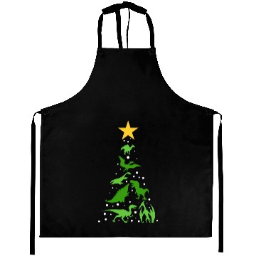 Discover Dino Xmas Tree Cute Dinosaurs Aprons