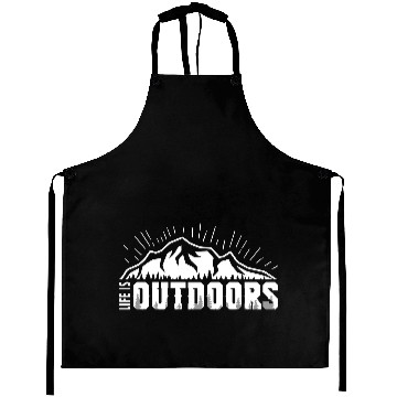 Discover Life Is Outdoors Aprons
