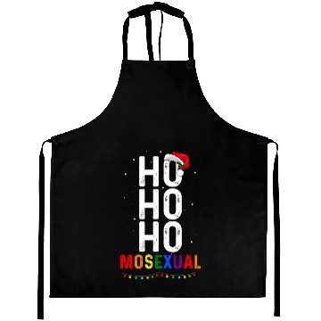 Discover Ho Ho Ho Mosexual Gay Santa LGBT Pun Gay Christmas Aprons