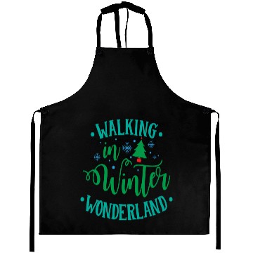Discover Green Blue Christmas Quote Aprons