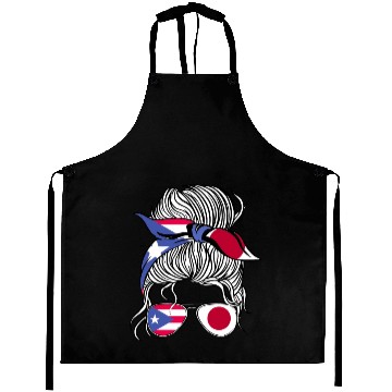 Discover Puerto Rico Flag Japan Grown Women Girl Country Aprons