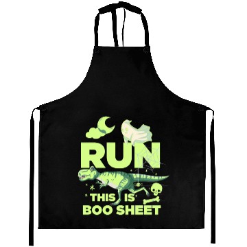 Discover RUN THIS IS BOO SHEET RUNNING DINOSAUR REX GAME Aprons