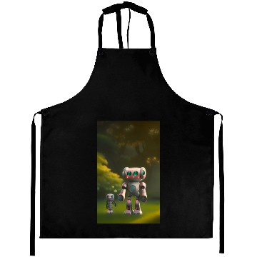 Discover Two robot friends Aprons