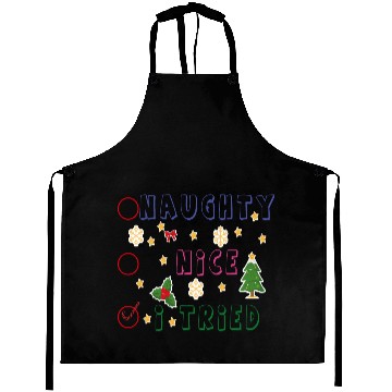 Discover Naughty Nice I tried Christmas list Aprons