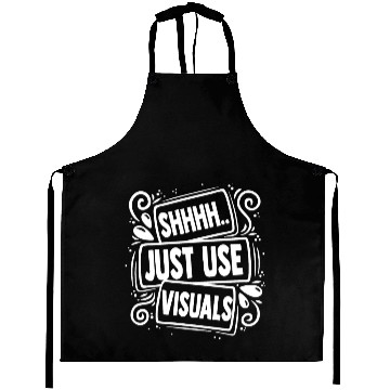 Discover Novelty Shh Just Use Visuals Special-Ed Aprons