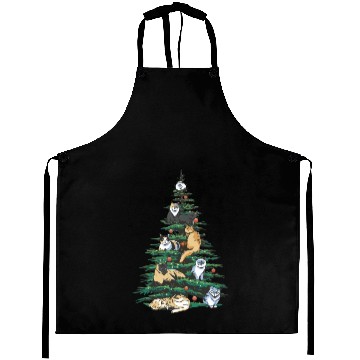 Discover Cat Cats Christmas Tree Pajama Lights Holidays Aprons