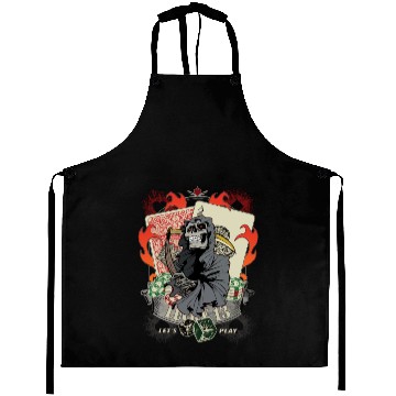 Discover Let us play Poker Lucky 13 Skull gift Aprons