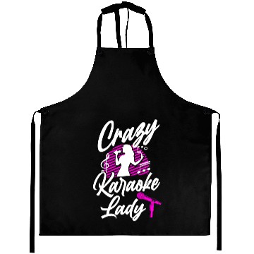 Discover Karaoke Singer Crazy Karaoke Lady Aprons
