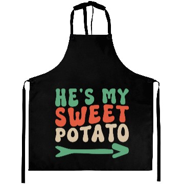 Discover Groovy He's My Sweet Potato Couple's Matching Aprons