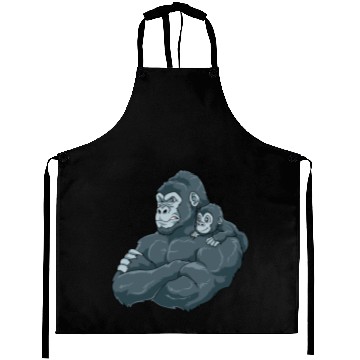 Discover Strong Gorilla with Gorilla Kid for a Gorilla Aprons