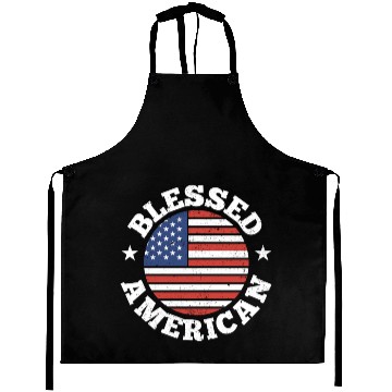Discover Blessed American America USA US Patriotic Aprons