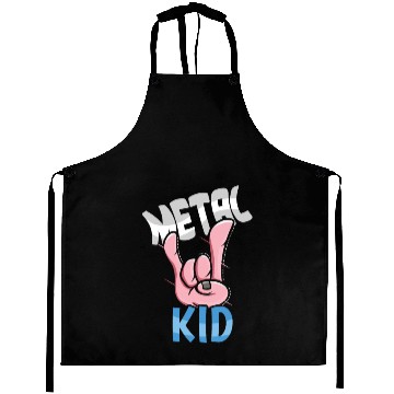 Discover Rock Sign Rock Hand Metal Kid Music Lover Rocker Aprons