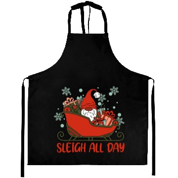 Discover Xmas Christmas Sleigh All Day Gnome Aprons