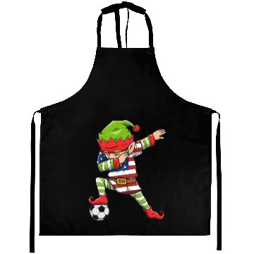 Discover Soccer Boy Dabbing Elf Squad Christmas Jersey Aprons