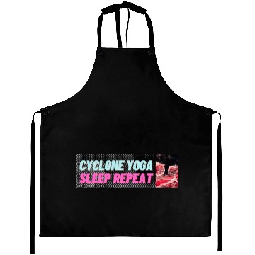 Discover CYCLONE, YOGA, SLEEP, REPEAT EPIC STATEMENT Aprons