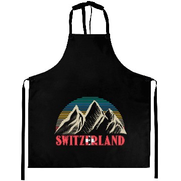 Discover Switzerland Mountains Gift Idea Aprons