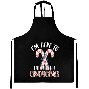 Discover I'm Here to Eat All The Candy Canes Funny Cute Aprons