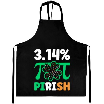 Discover 3.14% PIrish Funny St. Patricks Math Geek Pi Day Aprons
