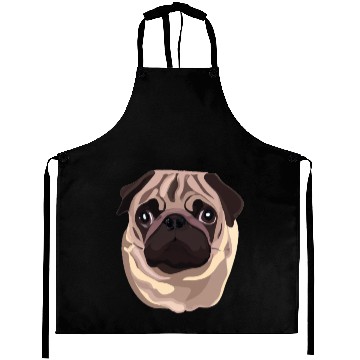 Discover Beautiful Pug Illustration : Dog Art Aprons