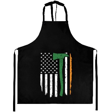 Discover Irish Firefighter American Flag Ireland Aprons