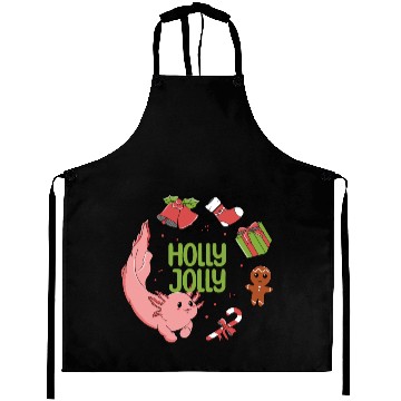 Discover Holly Jolly Axolotl Aprons