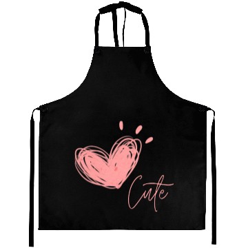 Discover Cute pink heart. Aprons