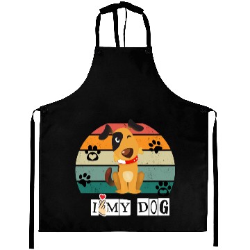 Discover I Love My Dog Aprons