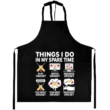Discover Things I Do In My Spare Time Cricket Lover Aprons