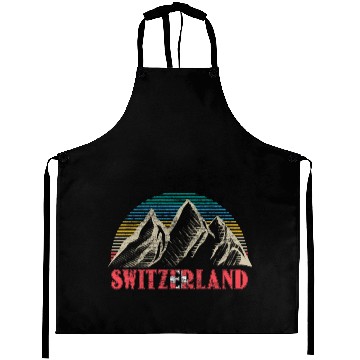 Discover Switzerland Alps Flag Gift Idea Aprons