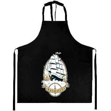 Discover Old school ship waves sea sailing Old school ship Aprons