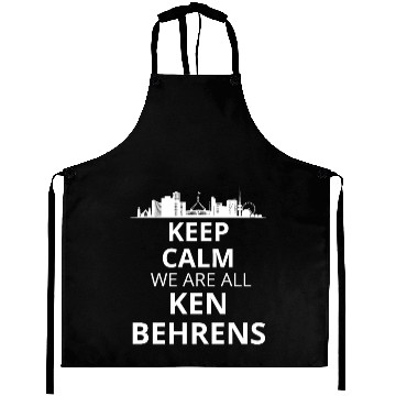 Discover Keep calm we are all ken behrens Aprons