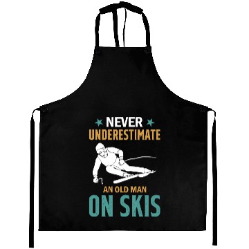 Discover Ski Winter Skiing - Never Underestimate An Old Man Aprons