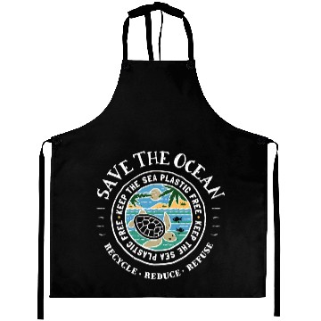 Discover Save The Ocean Keep The Sea Plastic Free Turtle Aprons