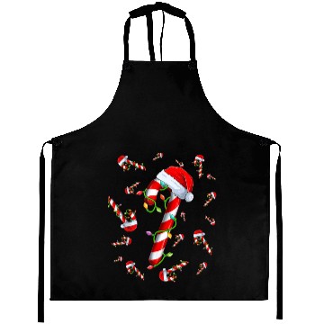 Discover Candy Cane Merry and Bright Red and White Candy Aprons