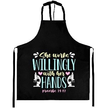 Discover Lab Technician She Works Willingly Medical Science Aprons