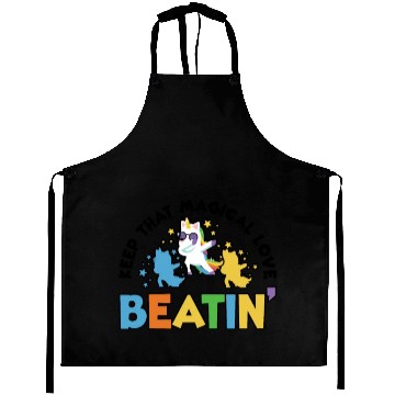 Discover Rainbow Animal Singing Playing Unicorn Lover Aprons