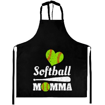 Discover Softball Momma Mother's Day Ball Sports Mom Mommy Aprons
