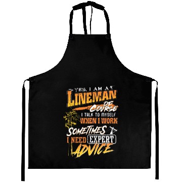 Discover Lineman Gift for Lineman Father on Father Day Aprons