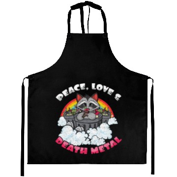 Discover Racoon Love Peace Metal Music Heavy Rock Aprons