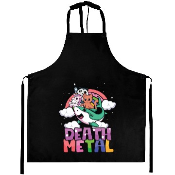 Discover Shark Unicorn Panda Cat Love Metal Music Rock Aprons